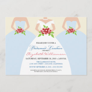 Bride & Bridesmaids Bridal Luncheon Invite (Nebel) Einladung