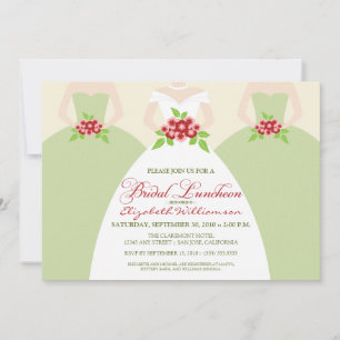 Bride & Bridesmaids Bridal Luncheon Invite (sage) Einladung