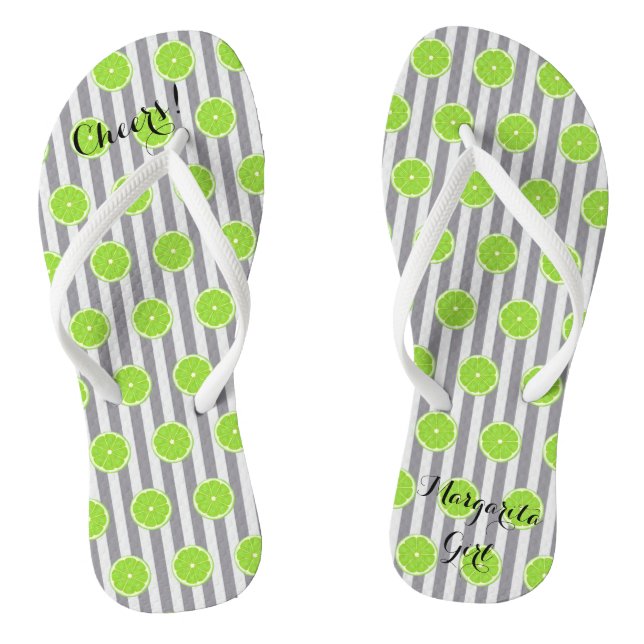 BRIDE & Bridesmaids Limes & Fiesta Shower Party Flip Flops (Fußbett)