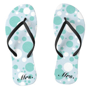 BRIDE & Bridesmaids Polka Dots Shower Brautparty Flip Flops