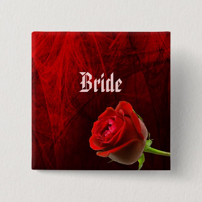 Bride Button für die gotische Rose (Vorderseite)