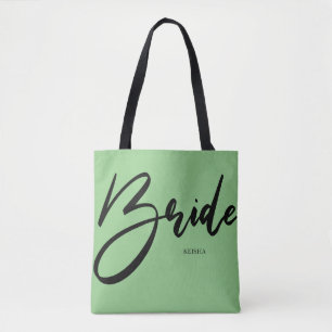 Bride Chic Mint Green Calligraphy Custom