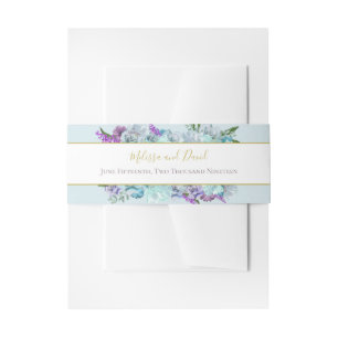 BRIDE & CO Aquamarin Blue Bouquet Wedding Suite Einladungsbanderole