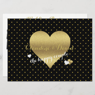 BRIDE CO Black & Gold Polka Dot Wedding Party Einladung