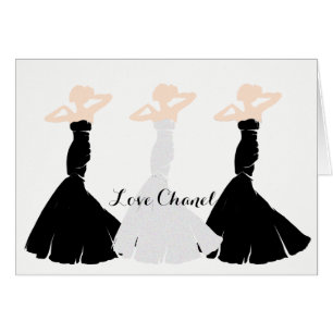 BRIDE & CO Black & White Bridal Wedding Party Note