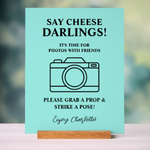 Bride & Co. Brautparty Türkis Acrylschild