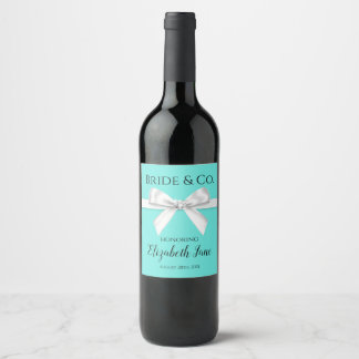 Bride & Co. Bridal Shower Wine Bottle Labels Weinetikett