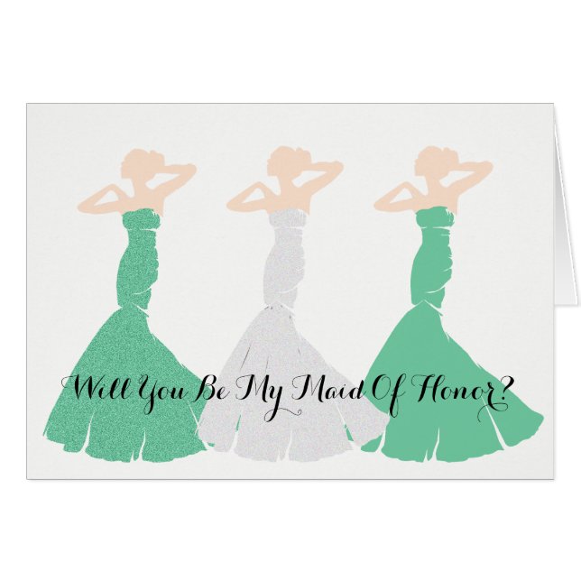 BRIDE & CO Green BE My Trauzeugin Party Note (Vorderseite (Horizontal))