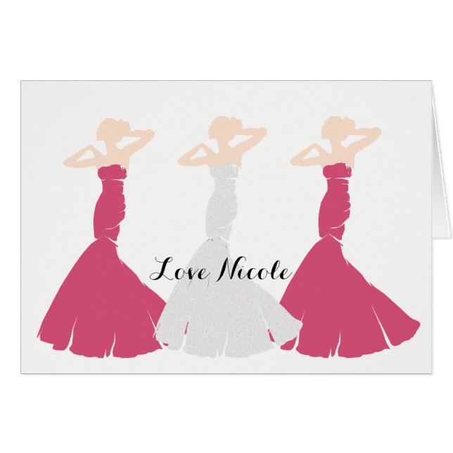 BRIDE CO Rose Bridal Be My Bridesmaid Dusche Hinwe (Vorderseite (Horizontal))
