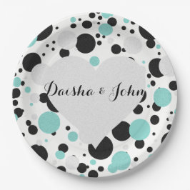 BRIDE & CO Silver Heart Polka Dot Party Teller