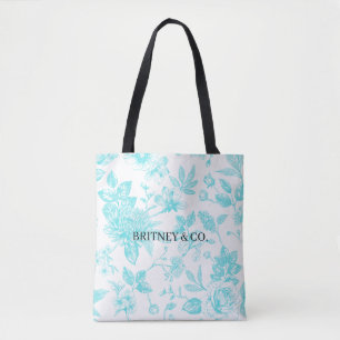 Bride & Co. Türkis Floral Toile Personalisiert