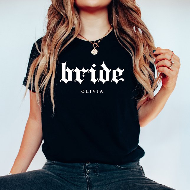 Bride | Cooler gotischer Text Tri-Blend Shirt (Von Creator hochgeladen)