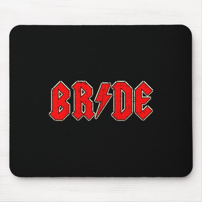 Bride Crew Rock Roll Gothic Halloween-Party Gesche Mousepad (Vorne)