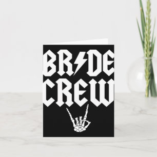 Bride Crew Rock'n'Roll Gothic Halloween Bacheloret Karte