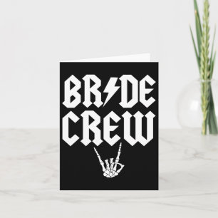 Bride Crew Rock'n'Roll Gothic Halloween Chelorette Karte
