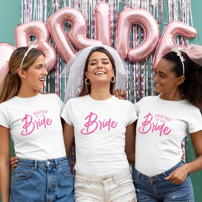 Bride Custom Text T-Shirt (Easily change or delete text to create custom t-shirts for your party or shower.)