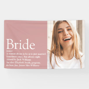 Bride Definition Foto Brautparty Hochzeit Banner