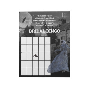 Bride des Frankenstein Bingo Hochzeits-Halloween Notizblock