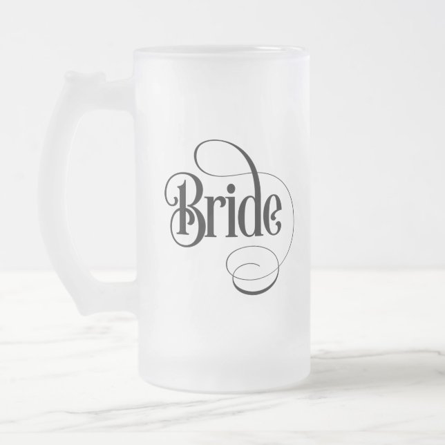 Bride (Design 2) Mattierte Tasse von Glasbäern (Links)