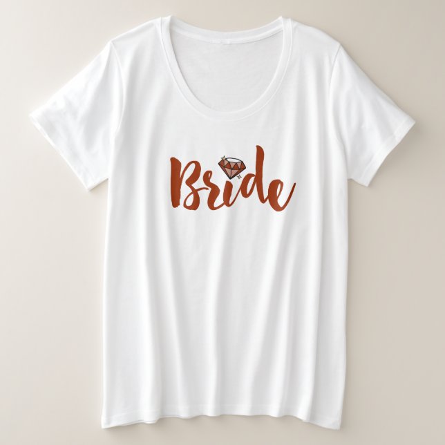 Bride Diamond Große Größe T-Shirt (Design vorne)
