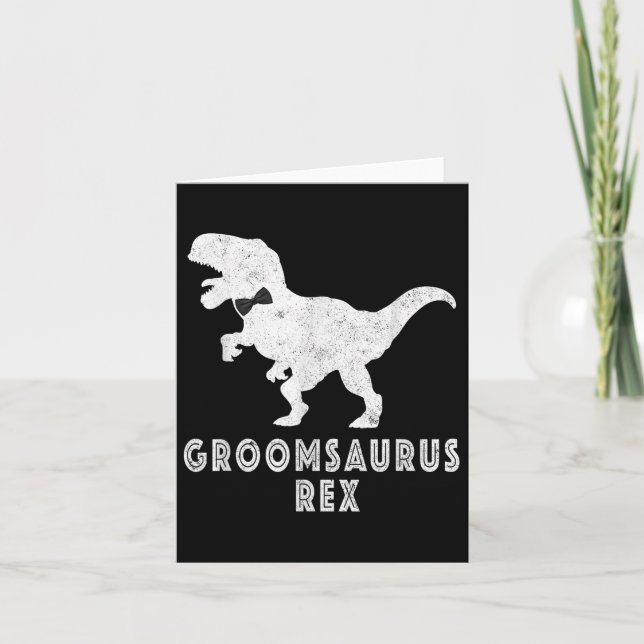 Bride Dinosaur Rex Groomsaurus Verlobung Karte (Vorderseite)