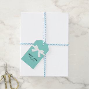 BRIDE Dusche Aquamarin Blue Tiara Party Geschenkta Geschenkanhänger