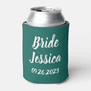 Bride Emerald Green Elegant Skriptgeschenk Hochzei Dosenkühler