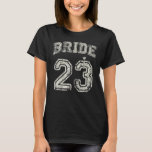 Bride Engagement Party Bride Matching 2023 Honeymo T-Shirt<br><div class="desc">Bride Engagement Party Bride Matching 2023 Flitterwochen</div>