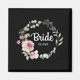 Bride Est. 2025 Bridal Wedding Matching Geschenke Magnet