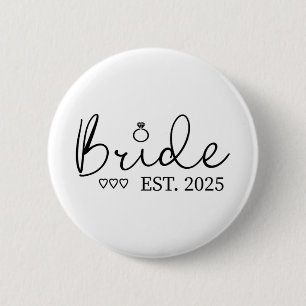 Bride Est. 2025 Bride zu Verlobung Button