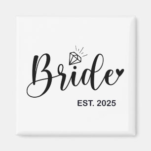Bride Est. 2025 Frau Ehefrau Bachelorette Par Magnet