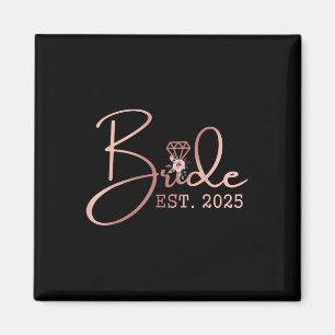 Bride Est 2025 Mrs. Junggeselinnen-Abschied Weddin Magnet