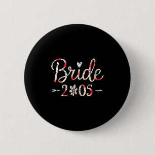 Bride Est 2025 Verheiratet Wedding Brautparty Bach Button