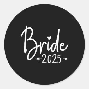 Bride Est 2025 Verheiratet Wedding Brautparty Bach Runder Aufkleber