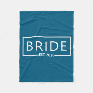Bride est 2026 bridal shower wedding bachelorette fleecedecke