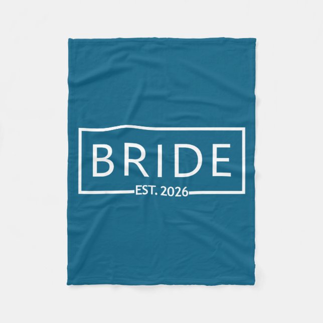 Bride est 2026 bridal shower wedding bachelorette fleecedecke (Vorderseite)