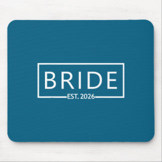 Bride est 2026 bridal shower wedding bachelorette mousepad
