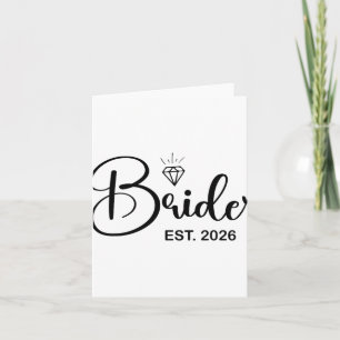 Bride Est. 2026 Frau Ehefrau Bachelorette Par Karte