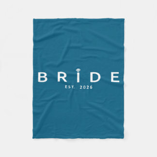 Bride est 2026 wedding bridal shower bachelorette fleecedecke