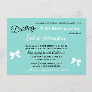 Bride & Family Little Black Dress Tiara Party Einladung