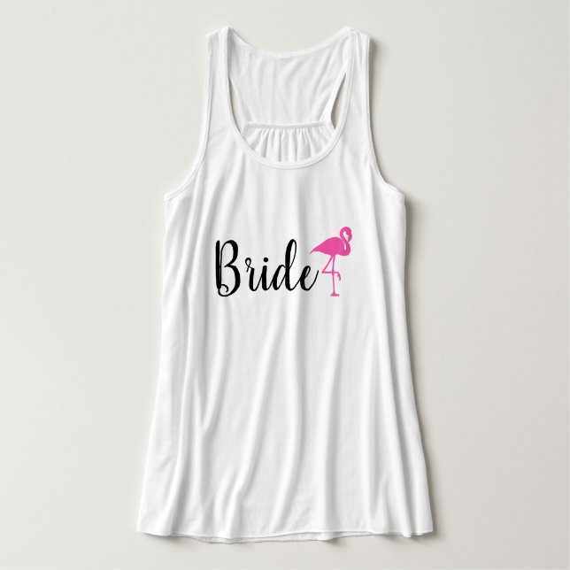 "Bride" Flamingo Wedding Tank (Design Vorderseite)