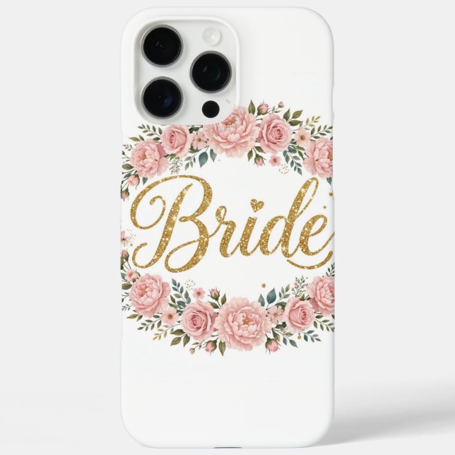 Bride Floral Watercolor iPhone Case (Rückseite)