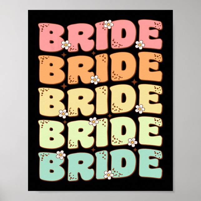 Bride Future Frau Brautparty Wedding Bachelorette Poster (Vorne)