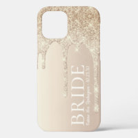 Bride Future Frau Gold Glitzer Tropfen