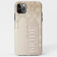 Bride Future Frau Gold Glitzer Tropfen
