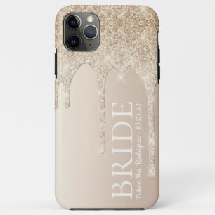 Bride Future Frau Gold Glitzer Tropfen Case-Mate iPhone Hülle