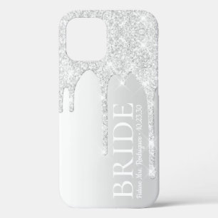 Bride Future Frau Silver Glitzer Tropfen Case-Mate iPhone Hülle