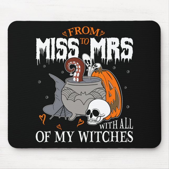 Bride Future Frau Witchy Gothic Wedding Bacheloret Mousepad (Vorne)