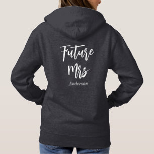 Bride Future Mrs. Wedding Black Hoodie