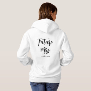 Bride Future Mrs. Wedding Schwarz-weiß Hoodie